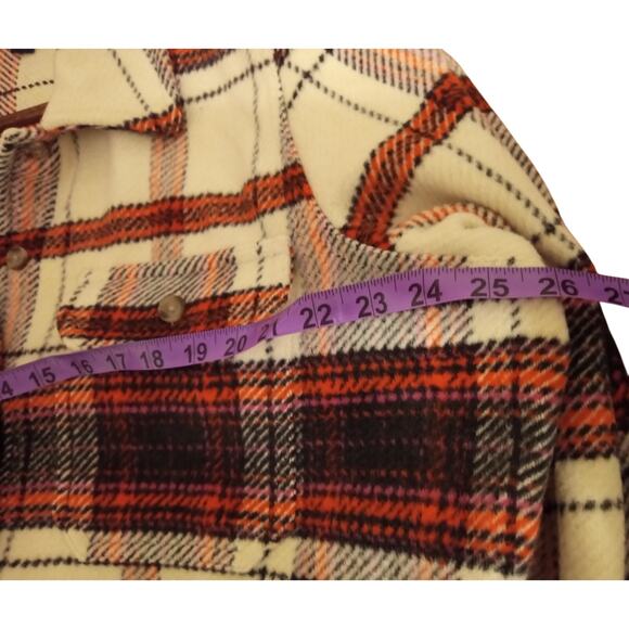 Universal Thread Women's Wool Polyester Shacket Jacket Barn Oversized Plaid SZ L - Picture 6 of 7
